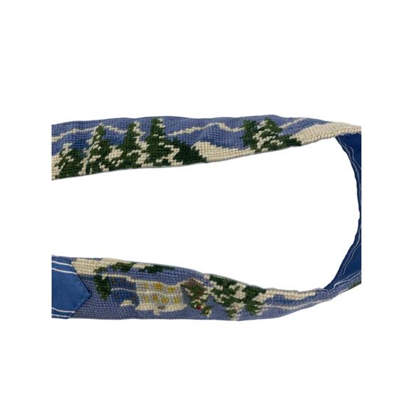 L.L. Bean Needlepoint Alpine Winter D-Ring Belt Sz L-XL Wool main image 11